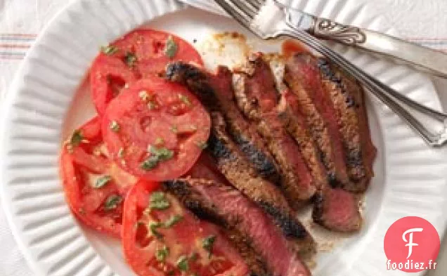 Steaks Grillés aux Tomates Marinées