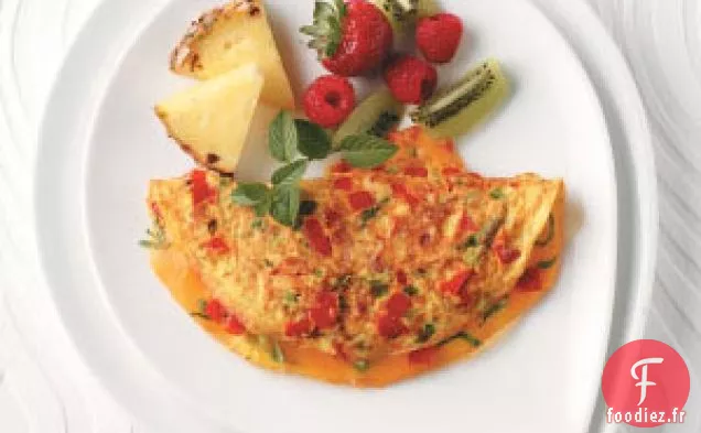 Omelette au Fromage Colorée