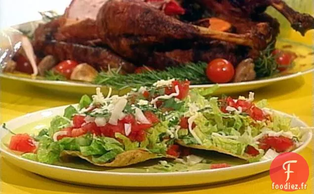 Une Salade avec du Croquant et de la Substance: Tostadas aux Haricots et Légumes
