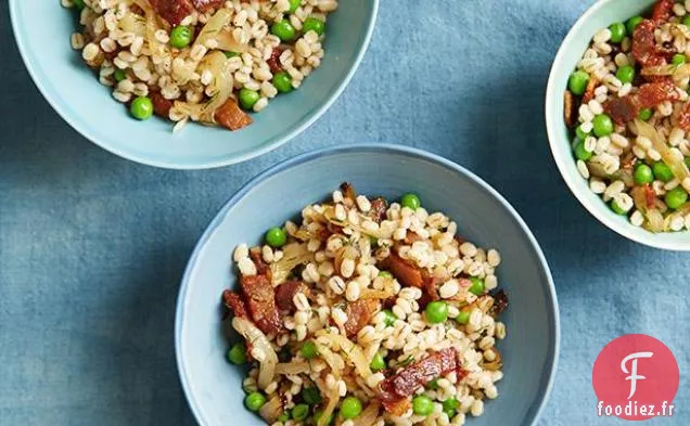 Orge au Bacon, Petits pois et Aneth