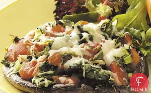 Portobellos Farcis aux Épinards