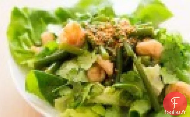 Salade De Scape À L'Ail Aux Crevettes