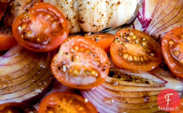 Pâtes À L'Ail Rôti Et Aux Tomates Cerises