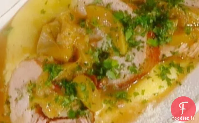 Veau à la Compote de pommes et Polenta: Vitello con Mele