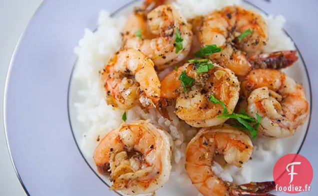 Crevettes à l'Ail Poivré