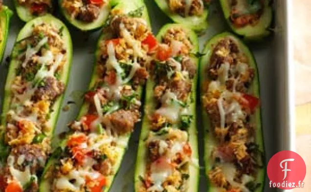 Courgettes Farcies à La Saucisse Italienne
