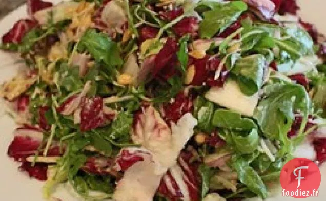 Salade Tricolore Hachée aux Pignons de Pin et Parmesan