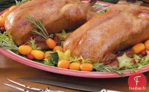 Canetons Rôtis aux Canneberges et à l'Orange