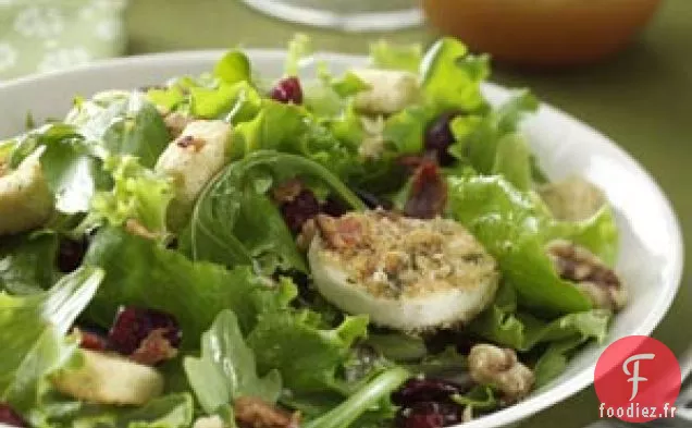 Salade Verte au Fromage de Chèvre Cuit au Four