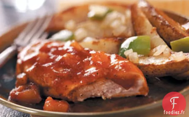 Poulet Barbecue à la Compote de Pommes