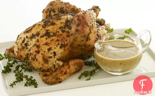 Poulet Rôti À La Pâte De Romarin Et D'ail