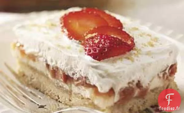 Dessert Crème Fraise-Rhubarbe