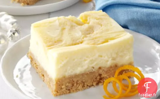 Dessert au cheesecake tourbillonné d'orange