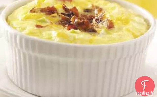 Oeufs au four aux pommes et au bacon