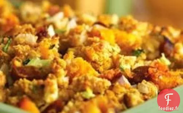 Farce aux légumes rôtis et au pain de maïs