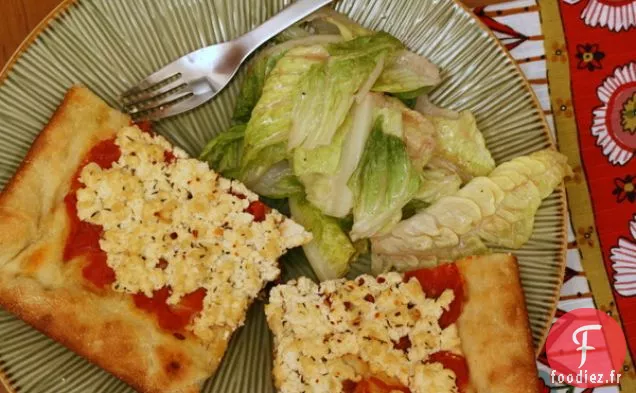 Pizza Au Tofu À L'Ail Et Au Romarin