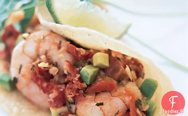 Tacos aux Crevettes à l'Ail