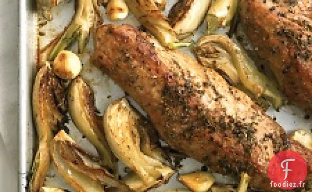 Filet De Porc Rôti Au Fenouil Et À L'Ail