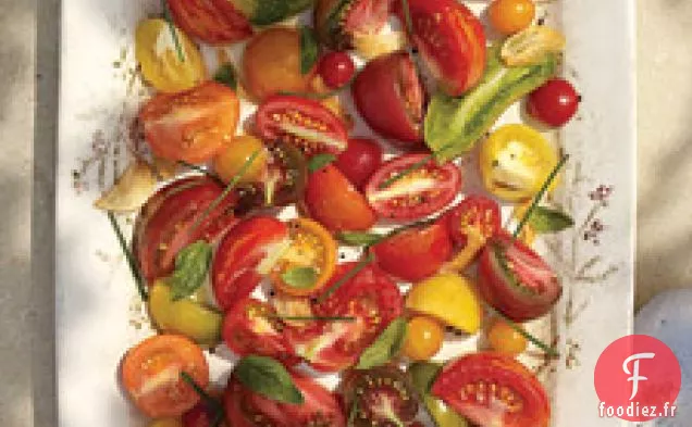 Salade De Tomates Anciennes À L'Huile D'Ail