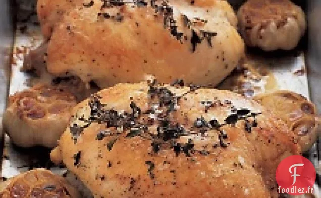 Poitrines de Poulet rôties à l'ail