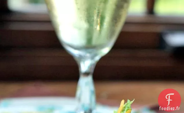 Crostini Edamame Au Citron Meyer Et Shiso