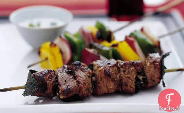 Brochettes Turques avec Tahini à l'Ail