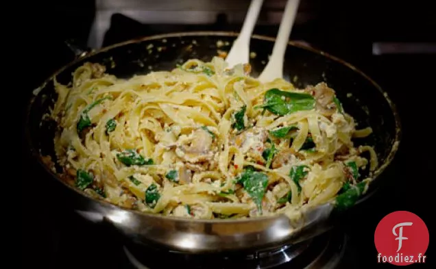 Fettuccine de Ricotta aux Champignons