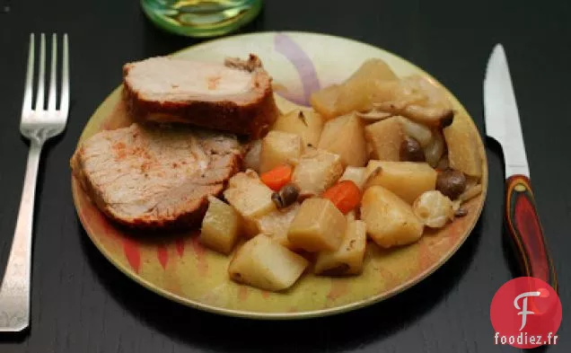 Porc Rôti Au Chou-Rave