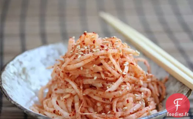 Boîte Csa #4: Recette rapide de Salade de Chou-Rave