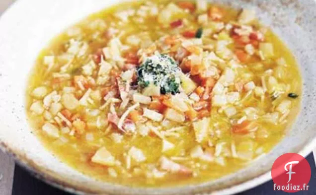 Soupe De Légumes Au Pesto À La Menthe