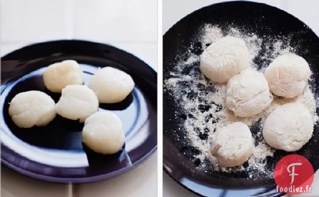 Pétoncles Sur Poireaux Crémeux