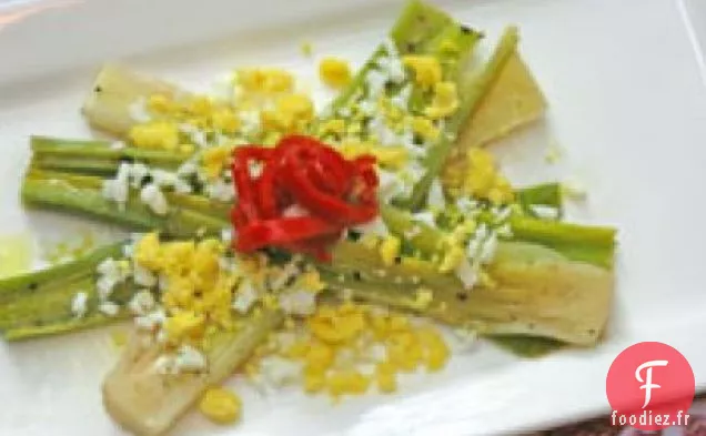 Poireaux Frais En Vinaigrette Aux Œufs Mimosa