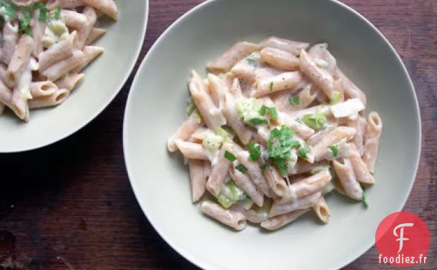 Macaroni Au Fromage Avec Poireaux Et Crème Sure