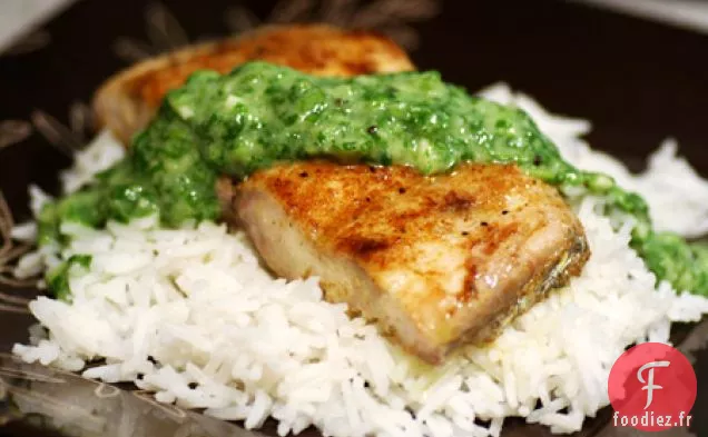 Mahi-mahi À La Coriandre Fraîche Et Au Chutney de Kiwi