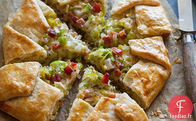 Galette D'Échalote De Poireaux Caramélisée Et De Pancetta