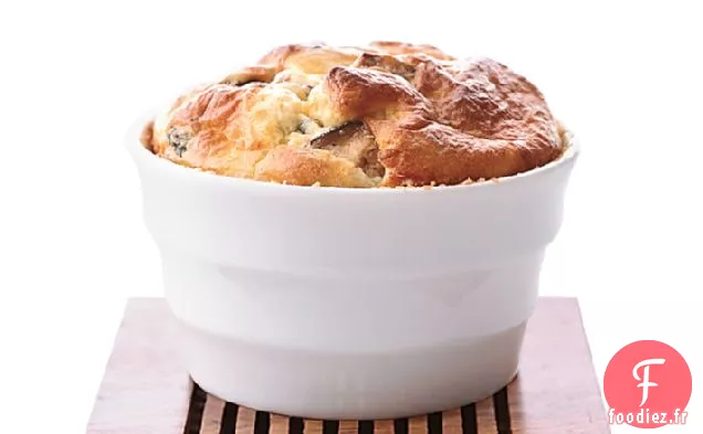 Soufflés au Jambon, Poireau et Gouda
