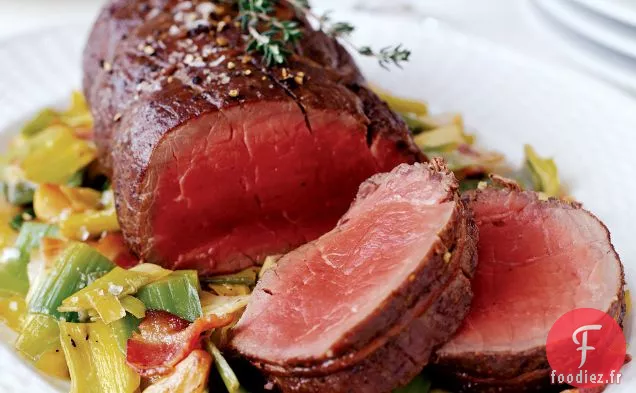 Filet de Bœuf au Bacon et Poireaux à la Crème