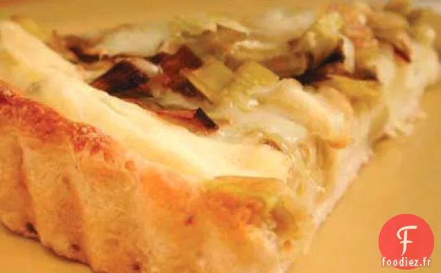 Tarte aux Poireaux, Pommes de Terre et Fontina