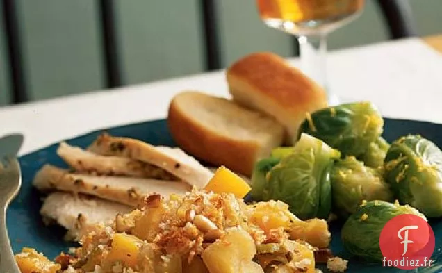 Gratin de Courge Musquée, Pomme et Poireaux