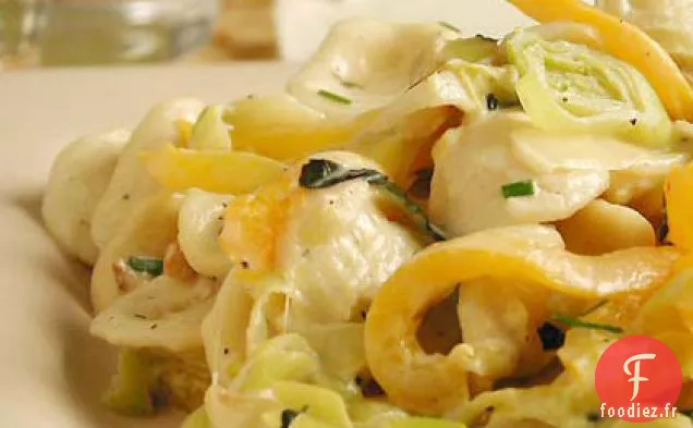 Pâtes aux Poireaux, au Poivre et à la Ciboulette