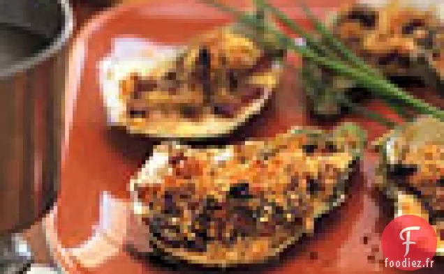 Huîtres cuites au Four avec Bacon et Poireaux