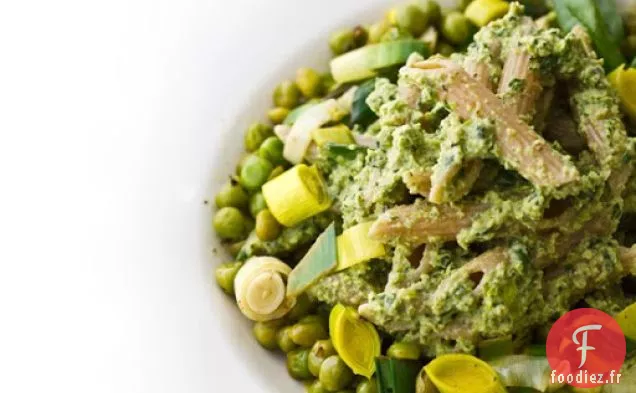 Penne Au Pesto De Poireaux Au Citron Et Aux Petits Pois