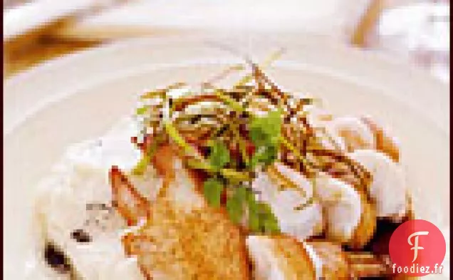 Homard Sauce Pinot Noir, Purée de Salsifis et Poireaux Frisés