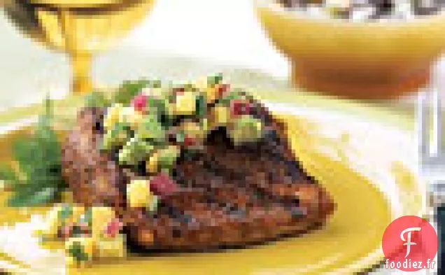 Mahi-Mahi grillé avec Salsa Avocat-Melon
