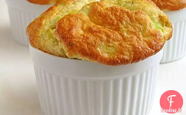 Soufflé À L'Ail Vert, Poireau Et Fromage De Chèvre