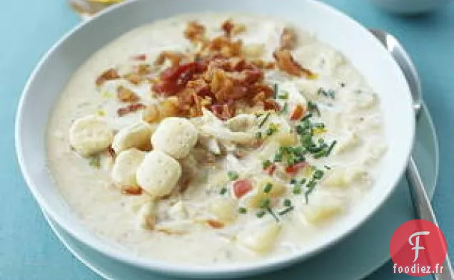 Chaudrée De Bacon, Pommes De Terre, Poireaux Et Crabe