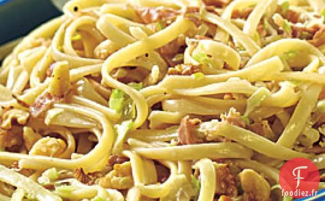Linguine Aux Poireaux, Prosciutto Et Citron