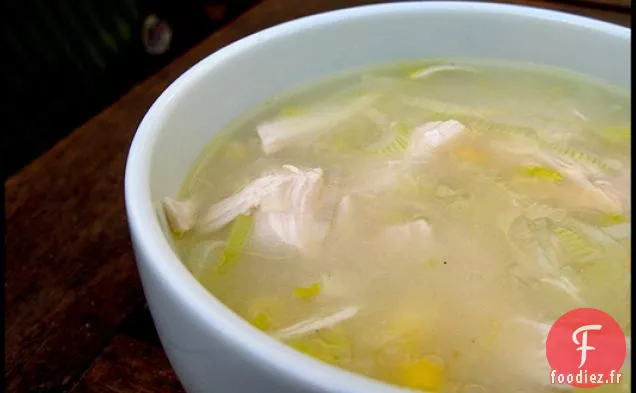 Soupe de Poulet, Maïs et Poireaux