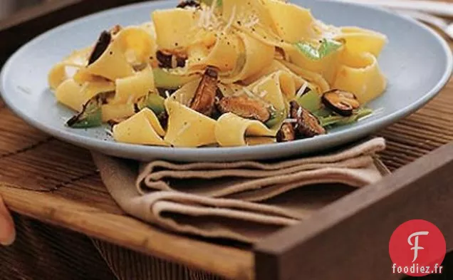Pappardelle Aux Poireaux Et Champignons Shiitake