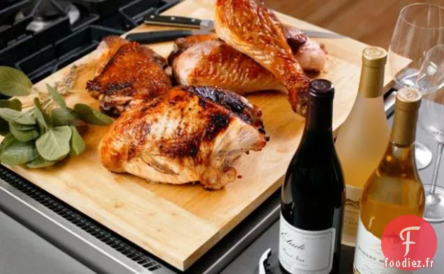 Dinde des fêtes déconstruite de Ted Allen avec sauce à la sauge